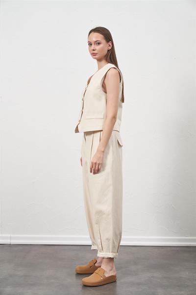 NATURA EKRU PANTOLON 4118