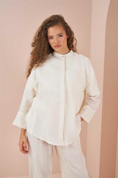 Oversize Jacket Tunic Linen Ecru