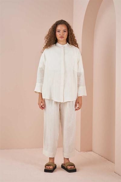 Oversize Jacket Tunic Linen Ecru
