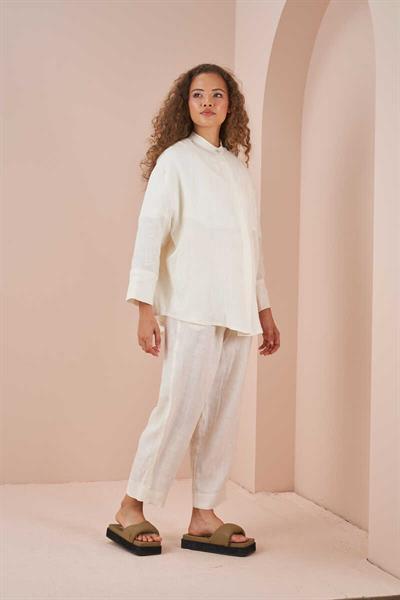 Oversize Jacket Tunic Linen Ecru