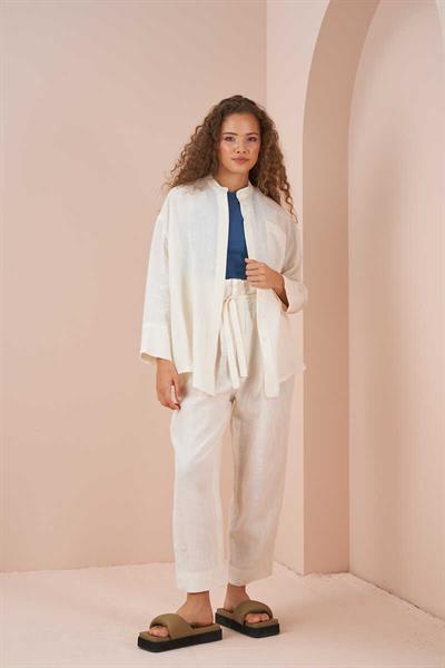Oversize Jacket Tunic Linen Ecru