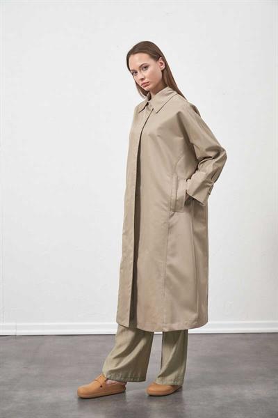 Oversize Trenchcoat Jacket Almond Green