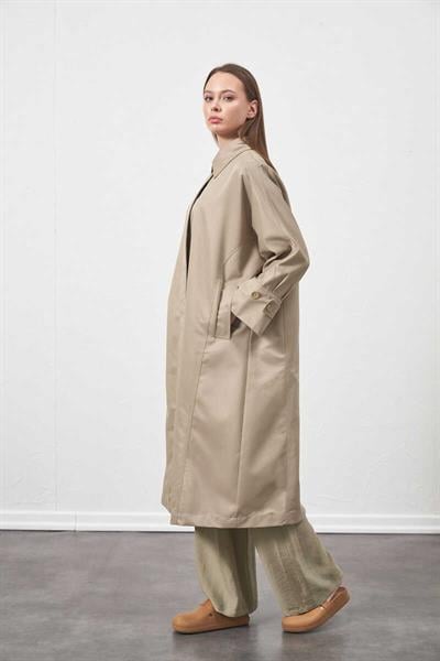 Oversize Trenchcoat Jacket Almond Green