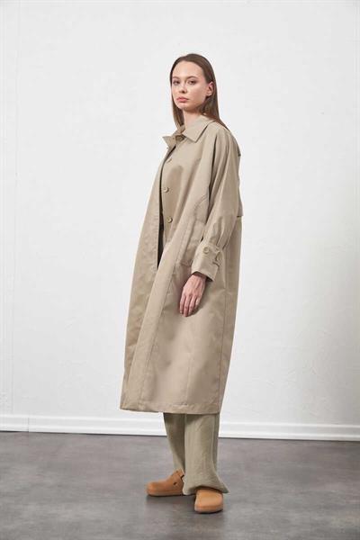 Oversize Trenchcoat Jacket Almond Green