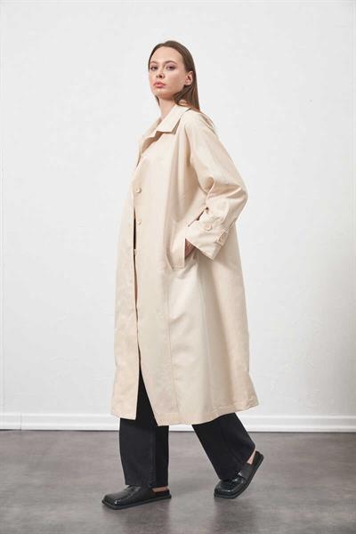 Oversize Trenchcoat Ceket Ekru