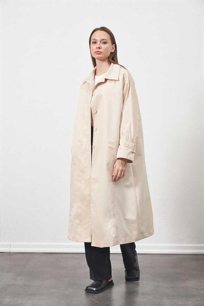 Oversize Trenchcoat Ceket Ekru
