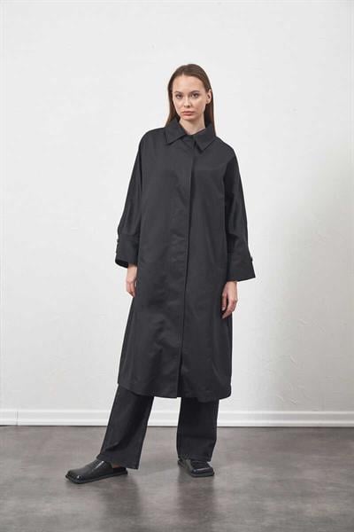 Oversize Trenchcoat Ceket Siyah