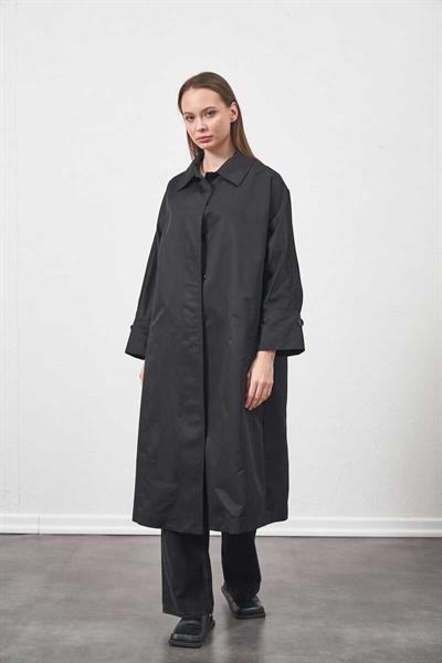 Oversize Trenchcoat Ceket Siyah