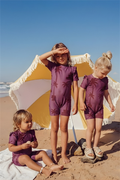 Palmiye Desen Çocuk Mayo GülKurusu