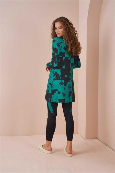 Palmiye Performans Tesettür Mayo Takımı Siyah