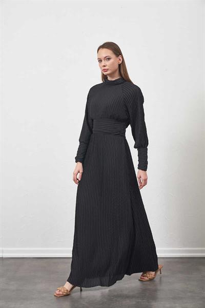 Pleated Dress Black