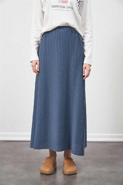 Pleated Skirt indigo