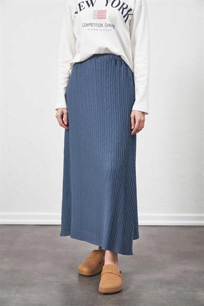 Pleated Skirt indigo