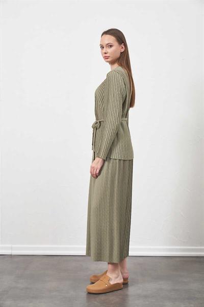 Pleated Trousers Almond Green