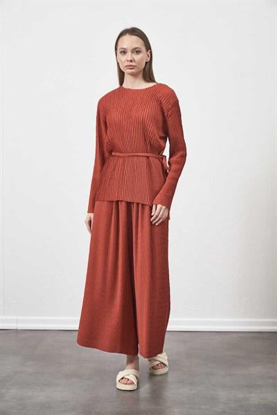 Pleated Trousers Rose Color