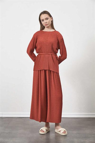 Pleated Trousers Rose Color