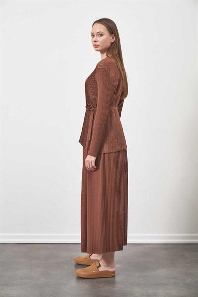 Pleated Trousers Brown