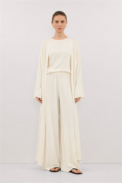 Relaxia | 3 lü Kimono Pantolon Tişört Takım Ekru