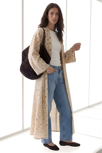 REVE | Limited Edition Tasarım Abaya Çiçekli