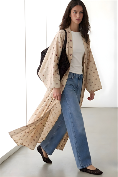 REVE | Limited Edition Tasarım Abaya Çiçekli