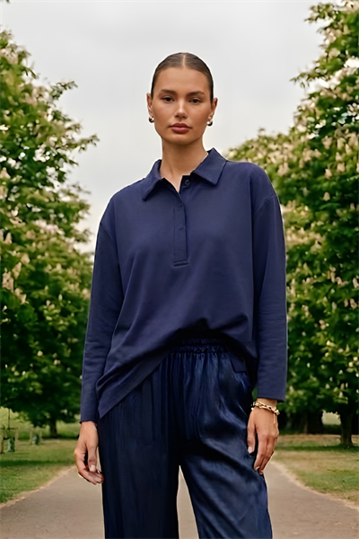 SOI | Polo Yaka T-Shirt İndigo