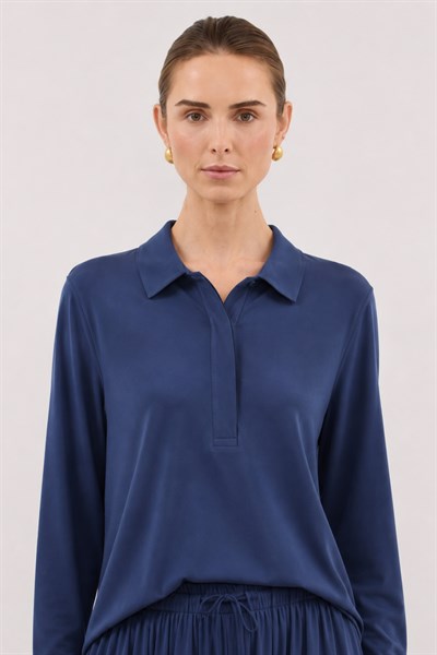 SOI | Polo Yaka T-Shirt İndigo