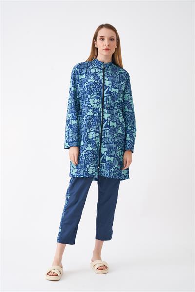 Stoperli Sia Desen Tesettür Mayo Laci Yeşil