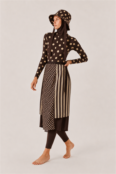 SUNVEIL | Şifon Bağlamalı Pareo Kahve Butter Yellow