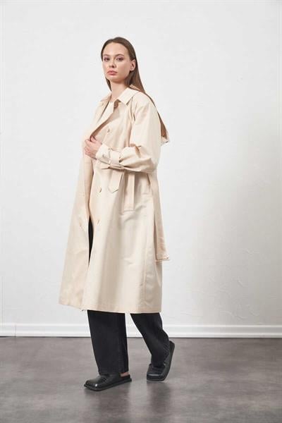Buckle Oversize Trenchcoat Ecru