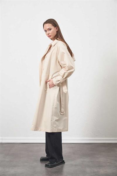 Buckle Oversize Trenchcoat Ecru