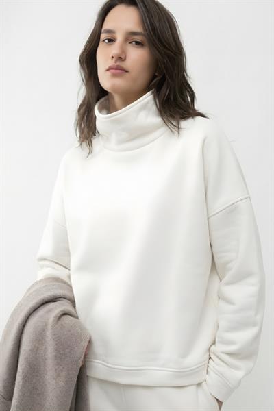Üç İplik Polar Sweatshirt Ekru