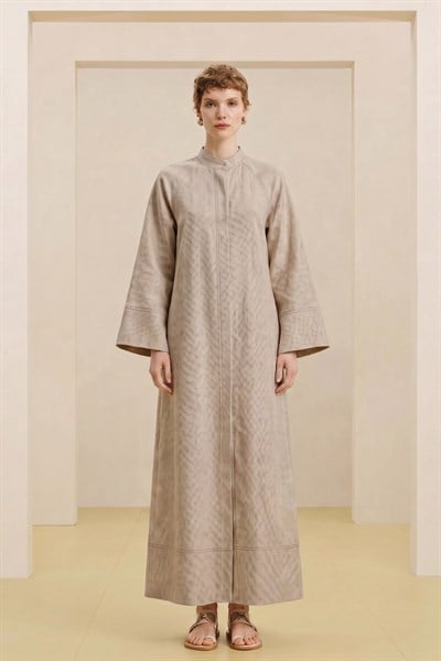 VERA | Ferace Denim Elbise Bej