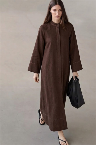 VERA | Ferace Denim Elbise Kahve