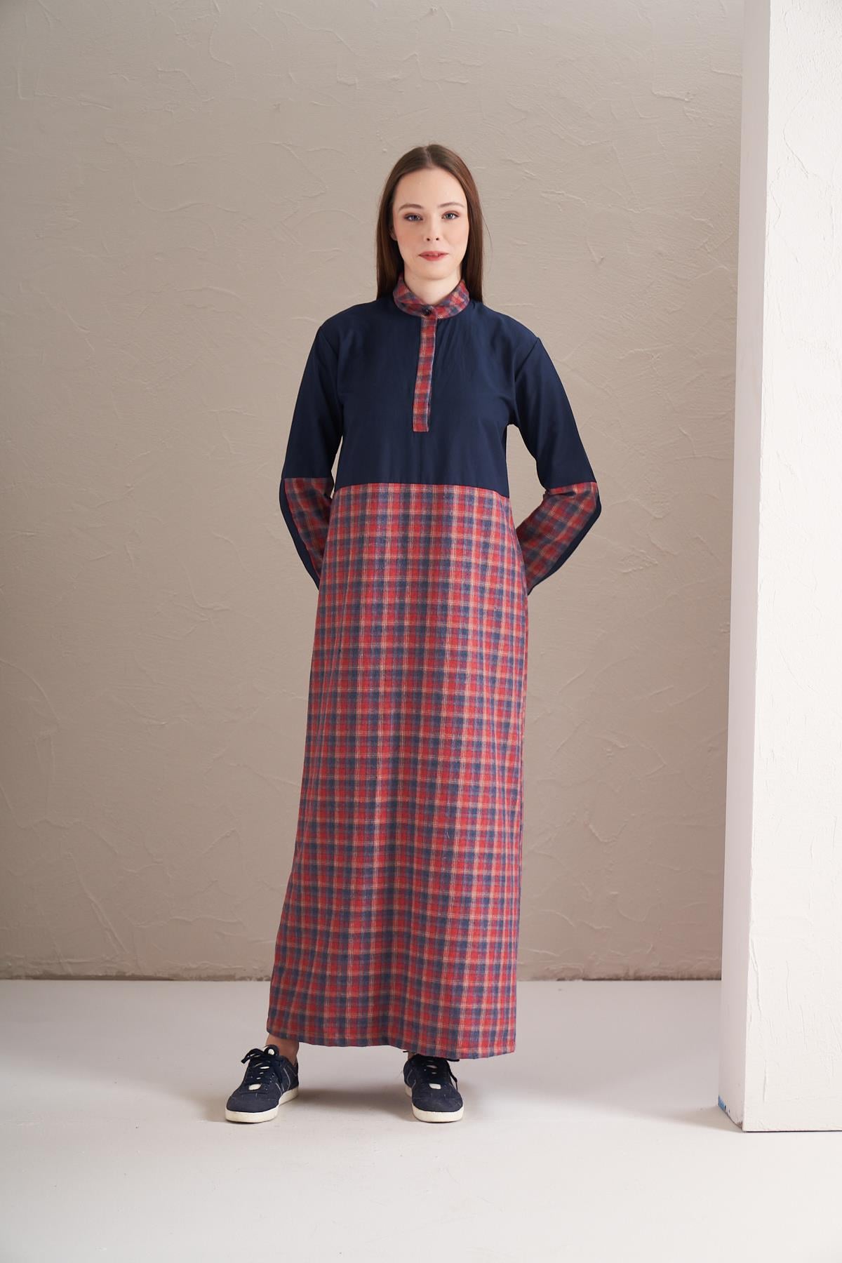 Blok Elbise Kırmızı Laci