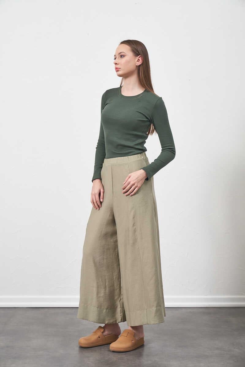 Ribbed Lycra Body Khaki