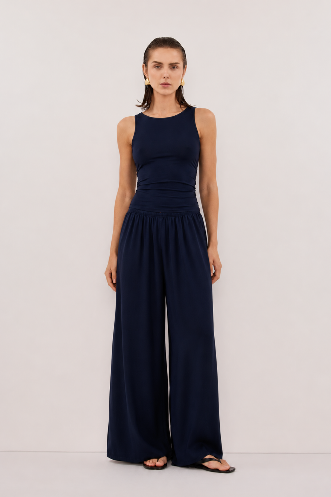 Flowa | Modal Bol Pantolon Lacivert