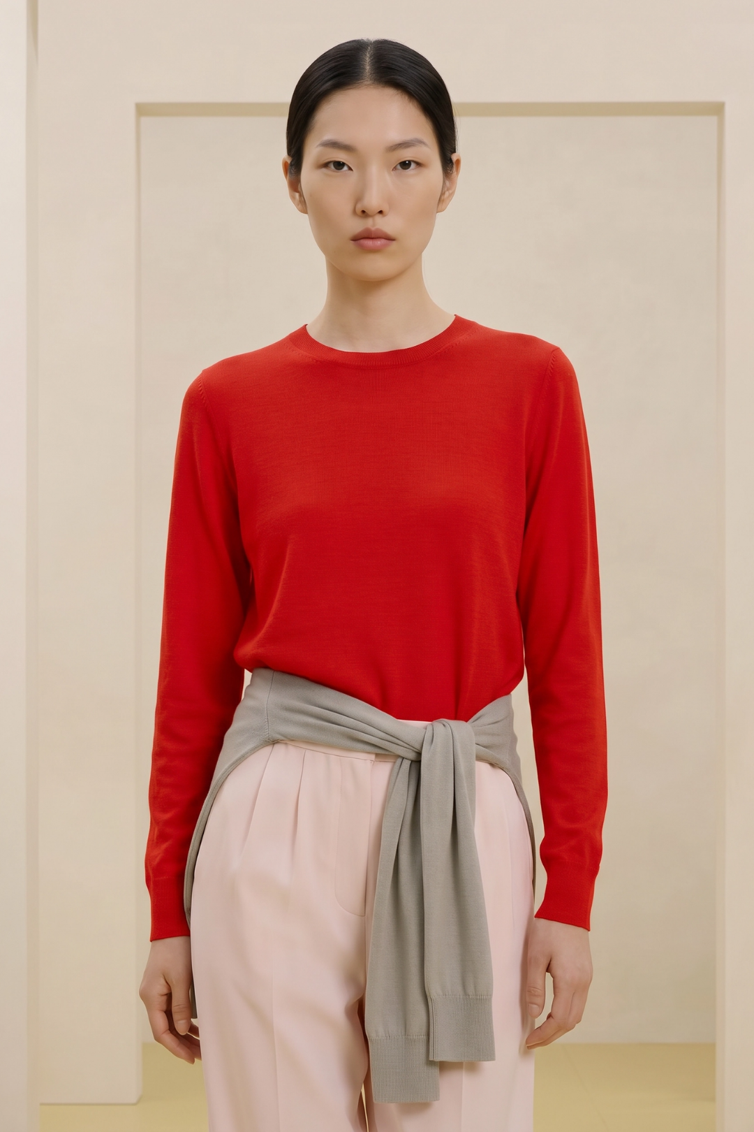 MİLA | Rahat Kesim İnce Dokulu Triko Bluz Kırmızı