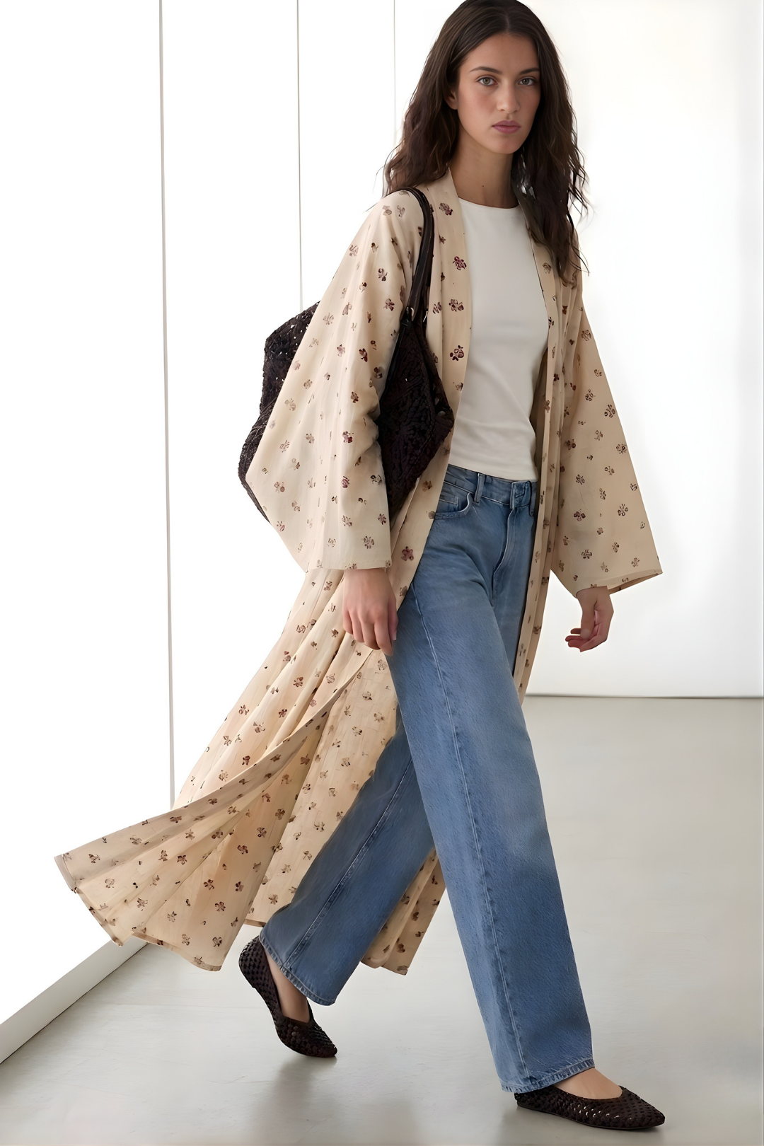 REVE | Limited Edition Tasarım Abaya Çiçekli