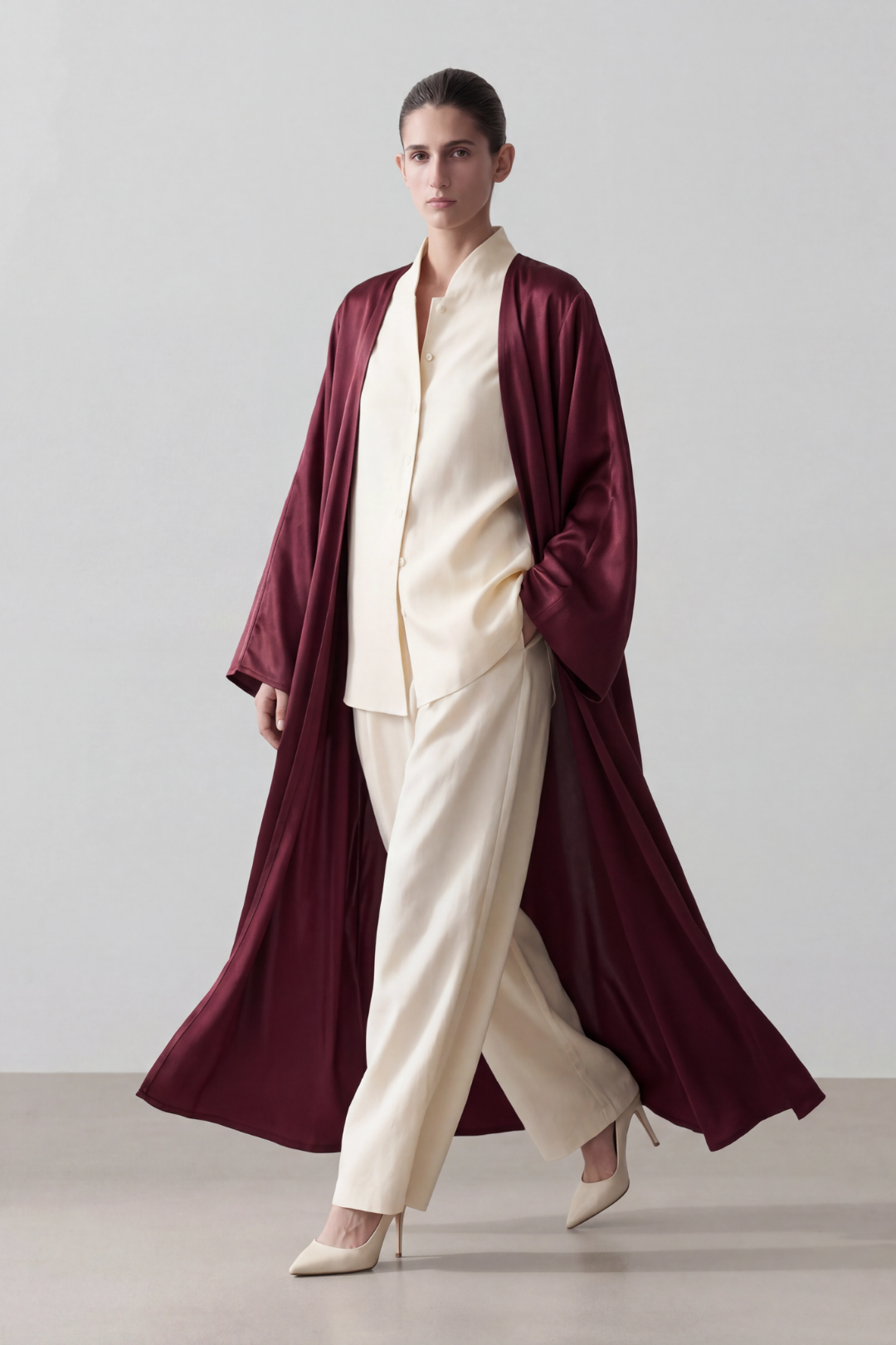 REVE | Limited Edition Tasarım Abaya Mürdüm