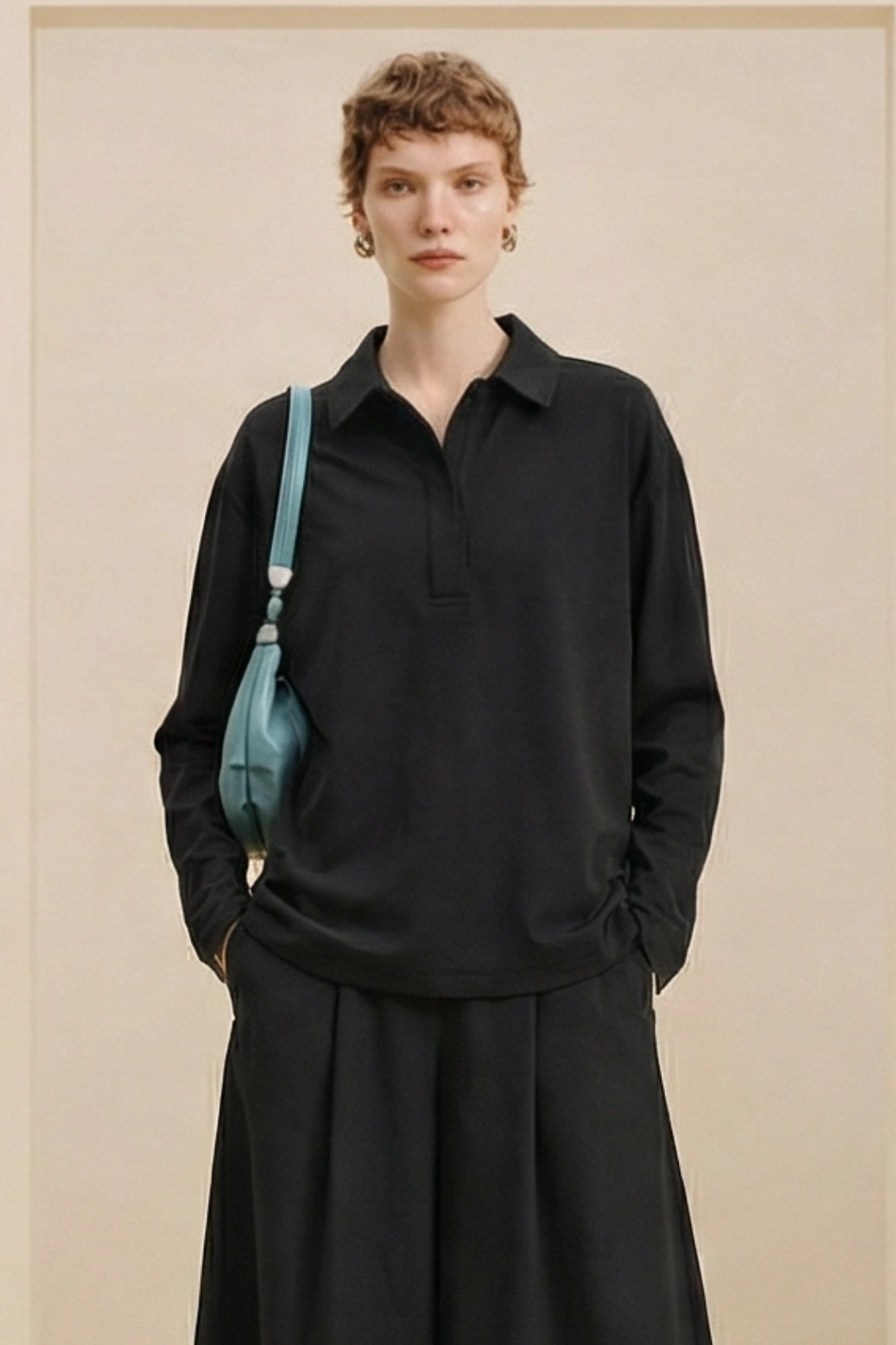 SOI | Polo Yaka T-Shirt Siyah