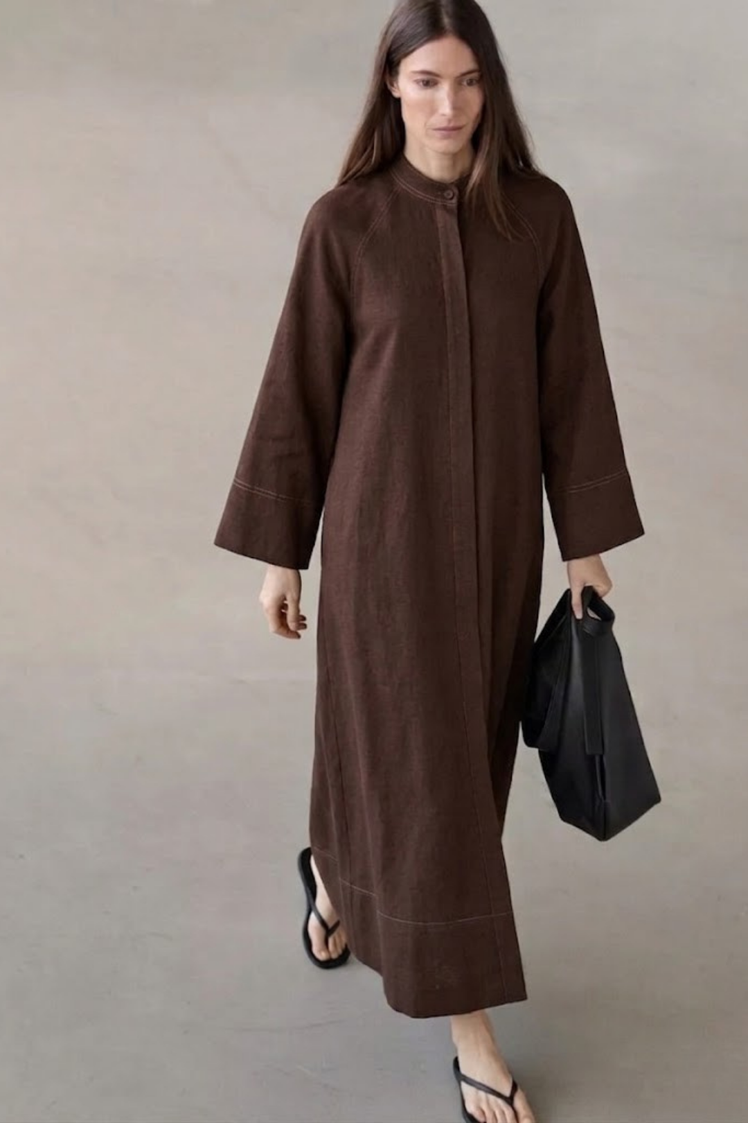 VERA | Ferace Denim Elbise Kahve