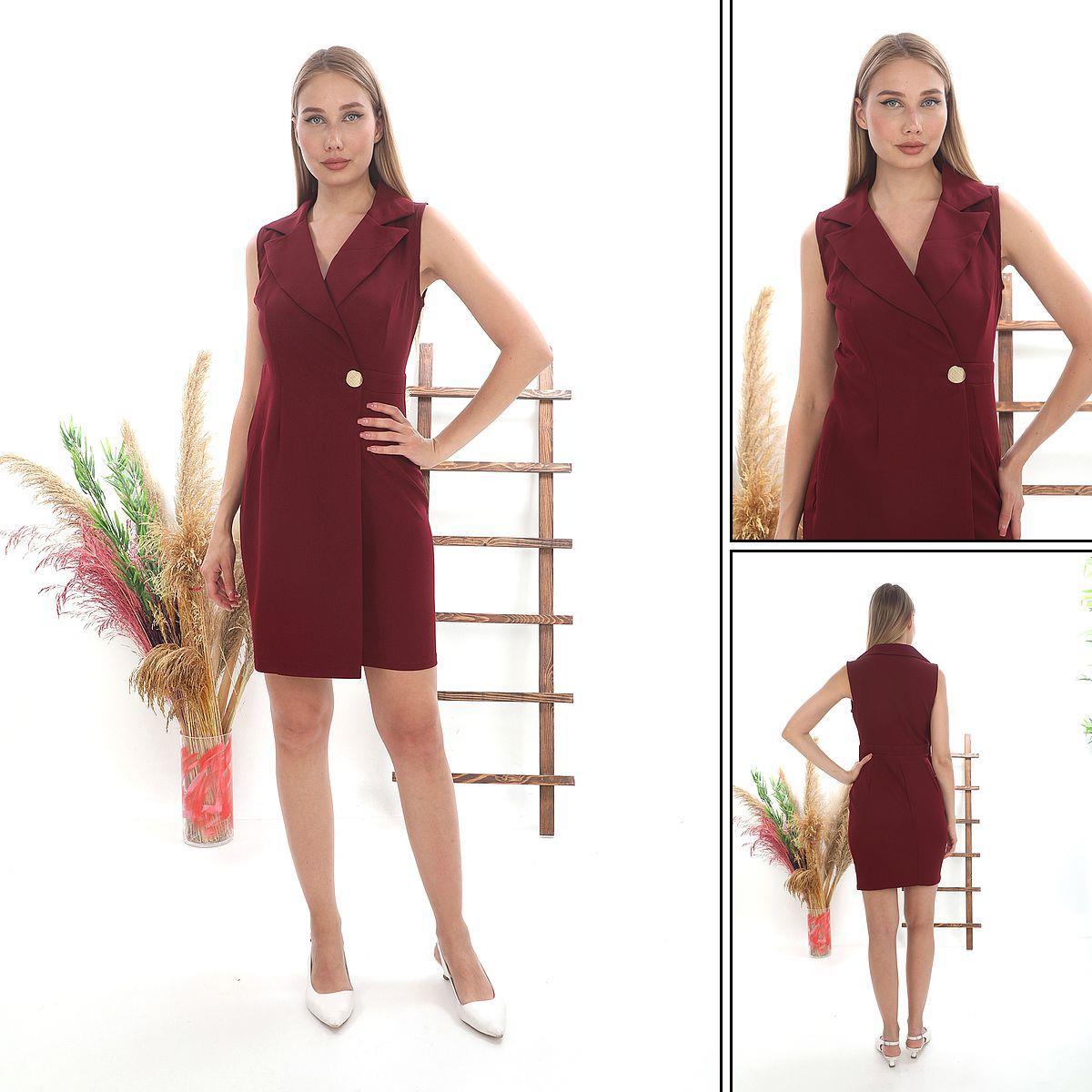 Blazer Elbise Bordo