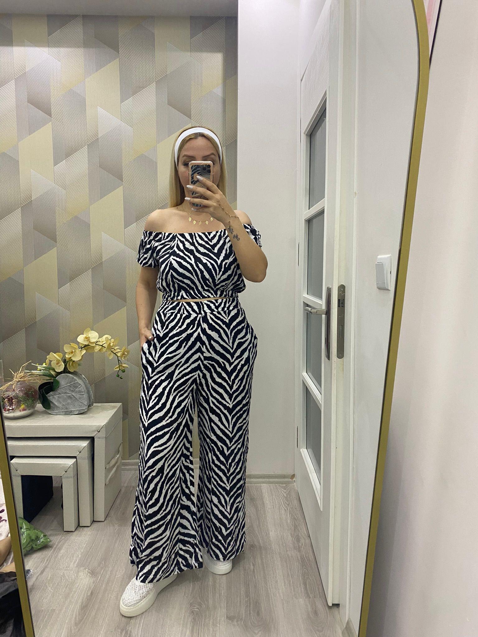 Dokuma İkili Takım Zebra