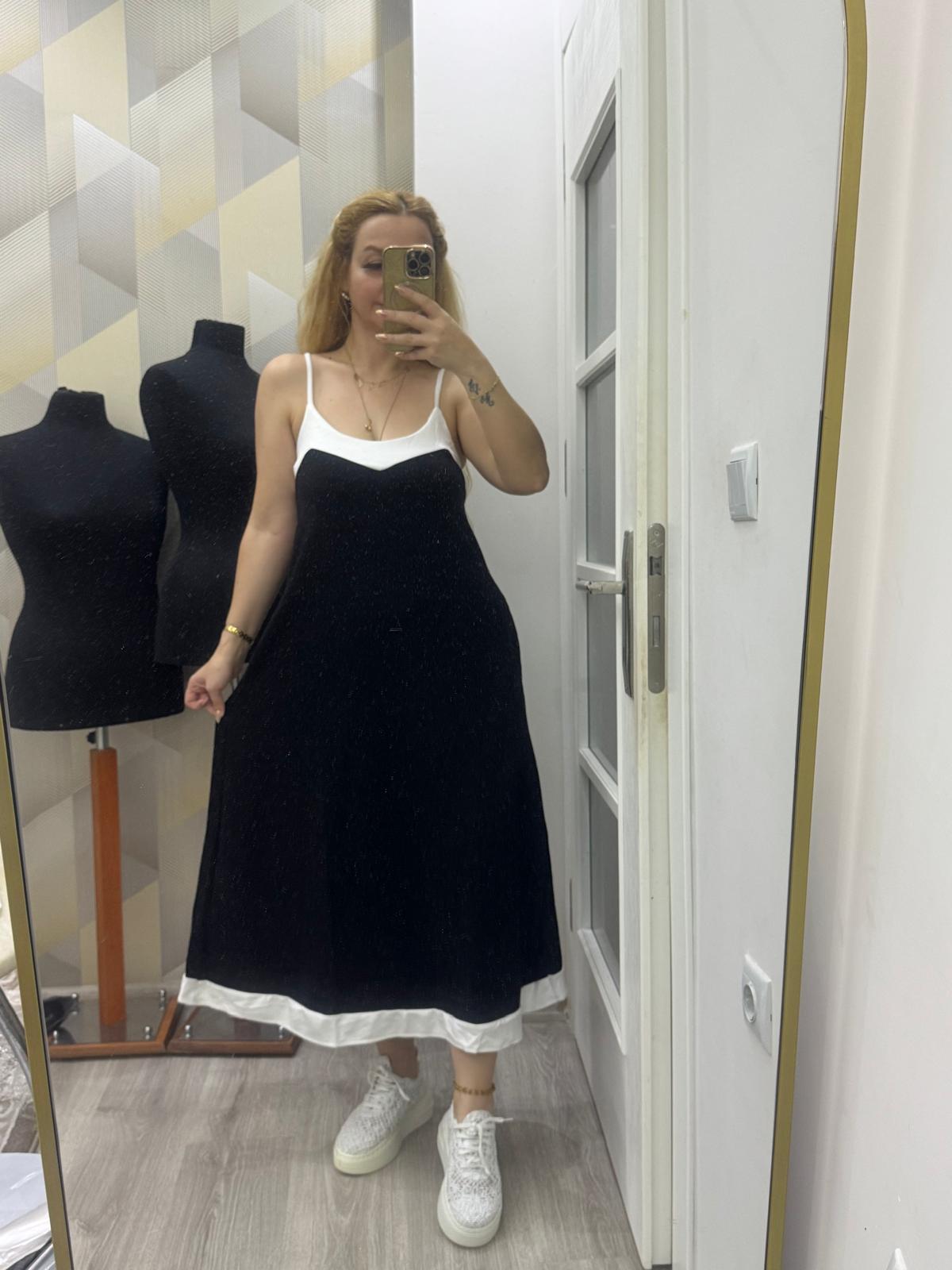 Oysho Modal Kumaş Cepli Asansör Elbise Siyah