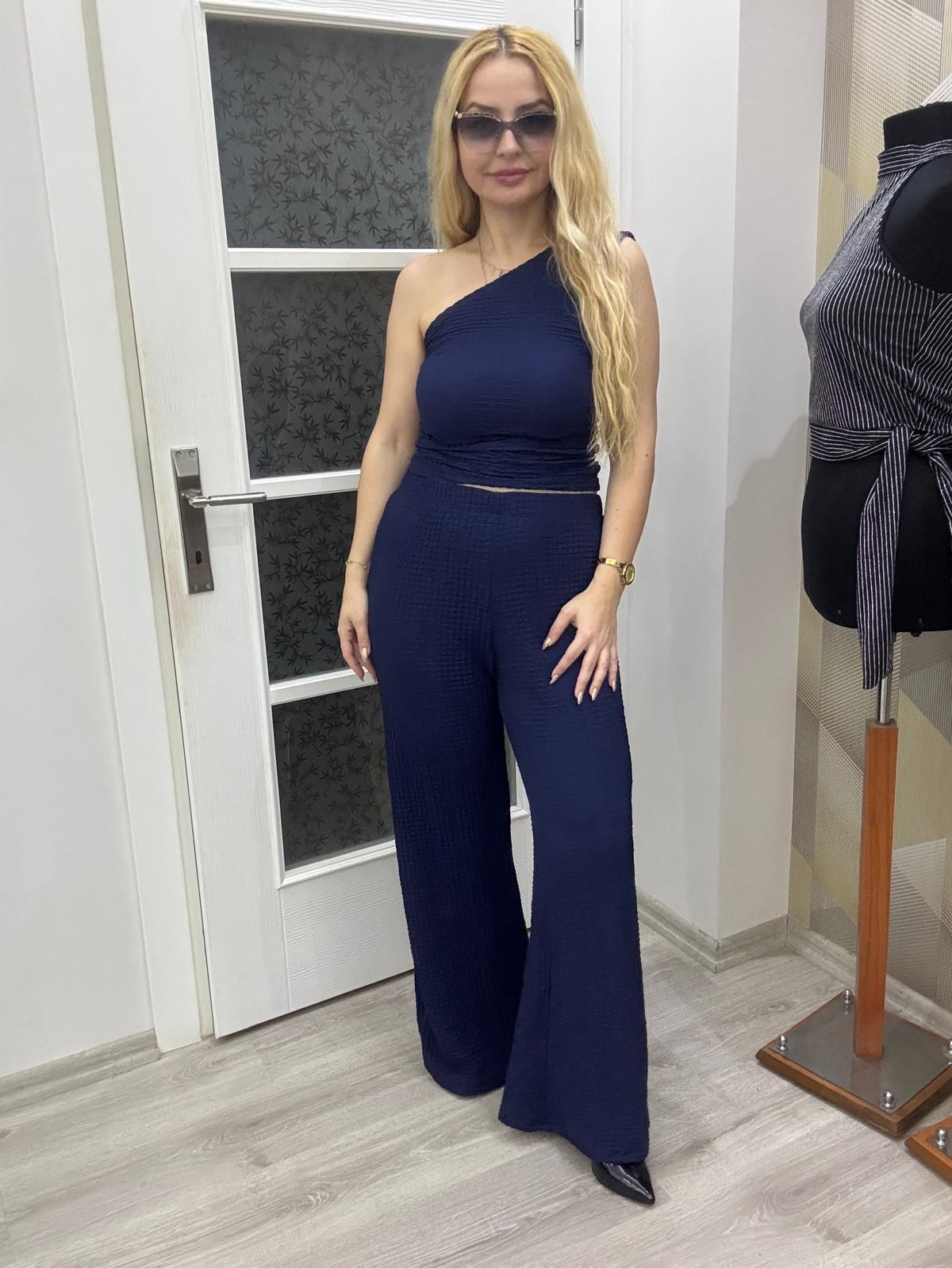 Tek Omuz İkili Takım Lacivert