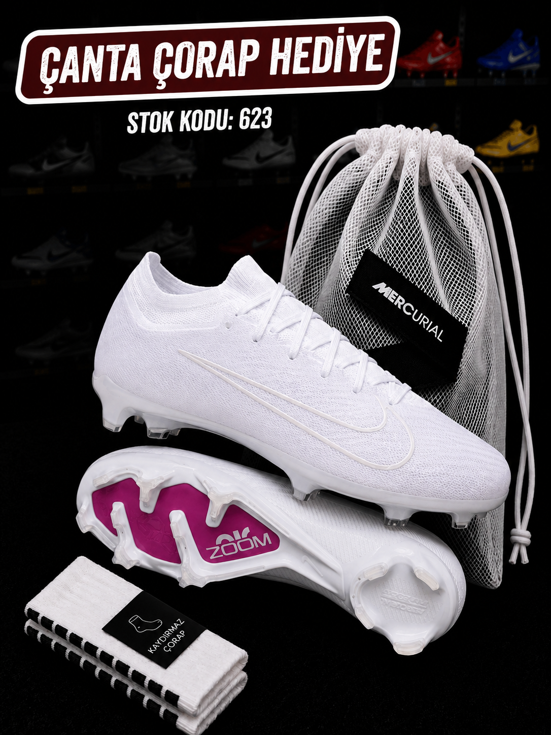 Air Zoom Mercurial Vapor 15 FG Beyaz