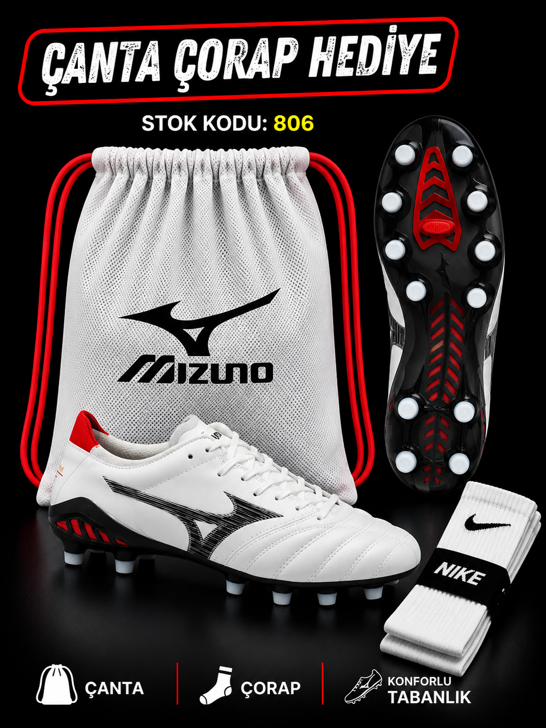 Mizuno Alpha Beyaz