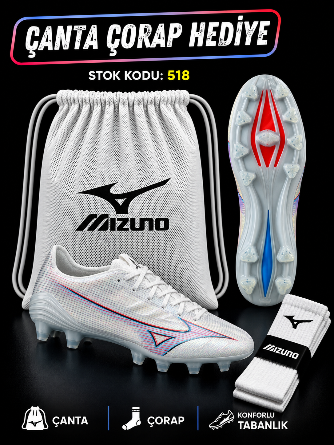 Mizuno Alpha Beyaz