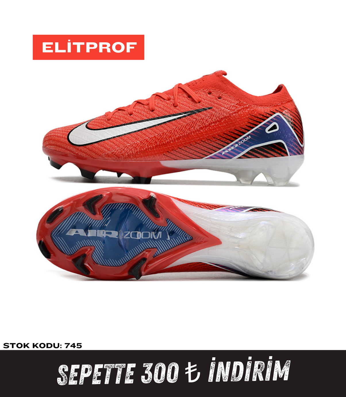 Air Zoom Mercurial  Vapor 16 FG Kırmızı