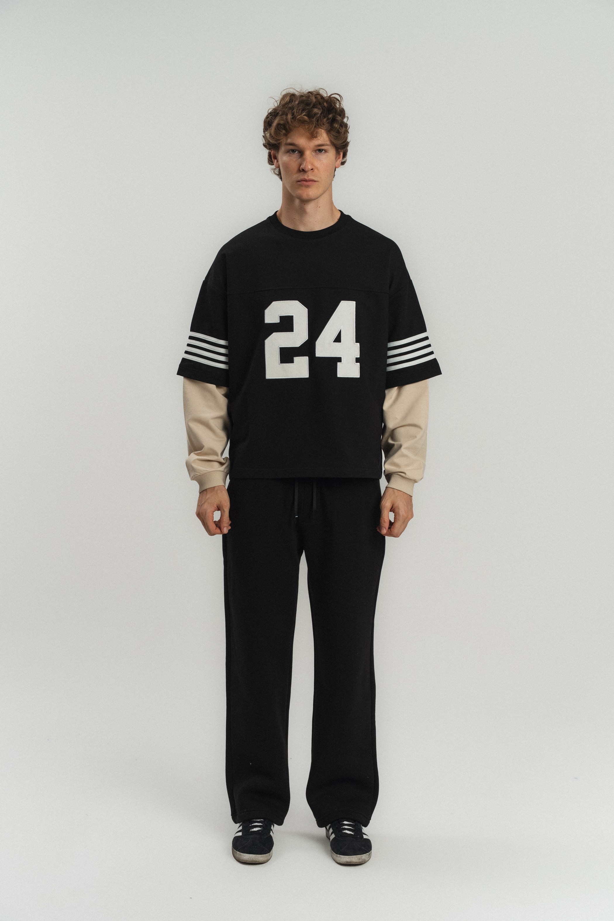 24 Ek Kollu Box Oversize Erkek Sweatshirt